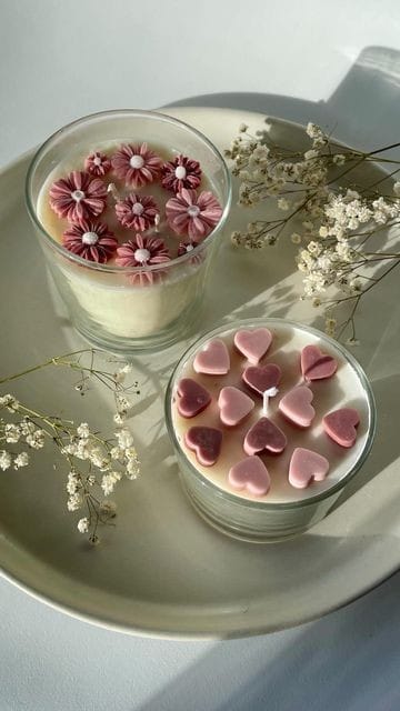 Little Hearts Decoration Candle